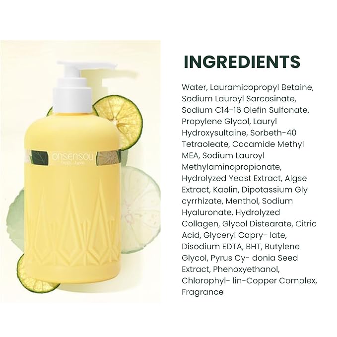 Moisturizing Body Wash for Dry Skin Women & Men, Full Body Washes with Hot Spring Yeast, Green Algae Extract & AHA from Japan, Natural Body Wash, Daily Use, 2EA, Each 10.1 Fl Oz