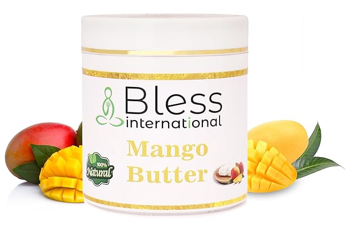 Organic Raw Mango Butter 100% Pure,Natural & Unrefined| Skin Moisturizer For Face, Body & Hair| 1 LBS/450 GM Ivory/White Grade A | DIY Creams, Balms, Lotions, Soaps| Softens Dry & Tough Skin