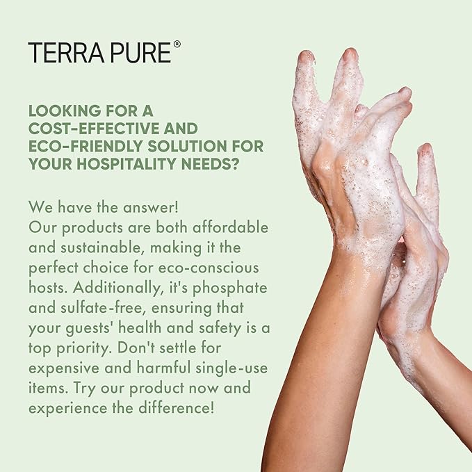Terra Pure Gallon & Dispenser Set | 1-Shoppe All-In-Kit | Shampoo Conditioner Body Wash Gallon | Refillable 10.14 oz. Matching Pump Bottles