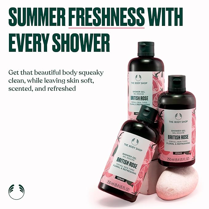 The Body Shop British Rose Petal Soft Shower Gel, 8.4 fl. oz.