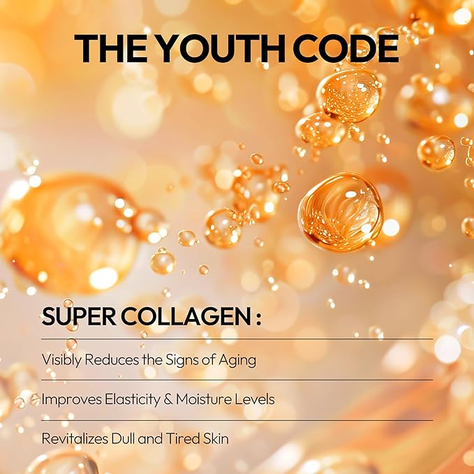 LAPCOS Super Collagen Sheet Mask – Hydrating Face Masks w/Peptide Complex, Vegan Collagen, Niacinamide & Hyaluronic Acid – Revitalizing & Firming Korean Skincare Paraben-Free, Cruelty-Free (10 Pack)