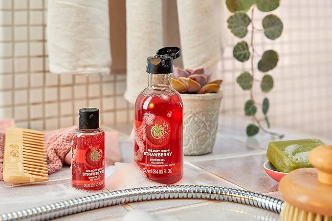 The Body Shop Strawberry Shower Gel, Paraben-Free Body Wash, 8.4 Fl. Oz.
