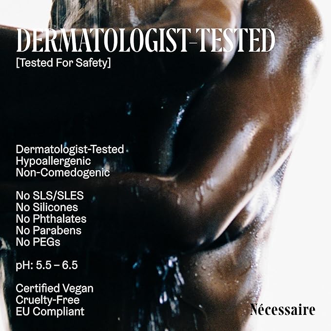 Nécessaire The Body Wash Cyprès-Citronné — Multi-Oil Shower Gel Cleanser for Women + Men — Non-Comedogenic Body Wash with Niacinamide. 500ml/16.9 fl oz