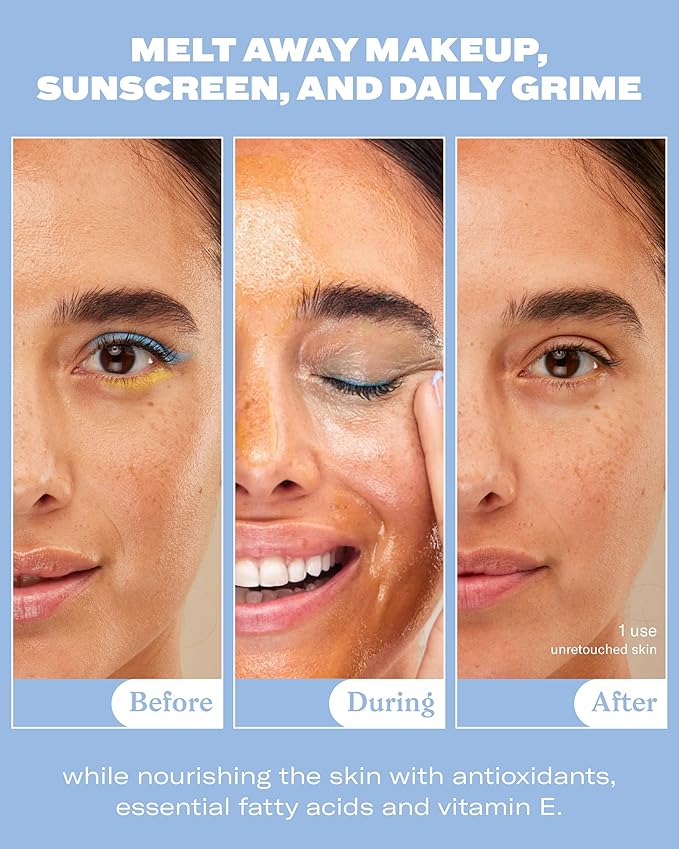 Then I Met You Living Cleansing Balm, Melts Makeup & Sunscreen, Non-Stripping Zero Residue Oil Cleanser with Seaberry, Olive, Grape Seed Oils, Vit E & Persimmon, First-Step Clean Vegan Korean Skincare