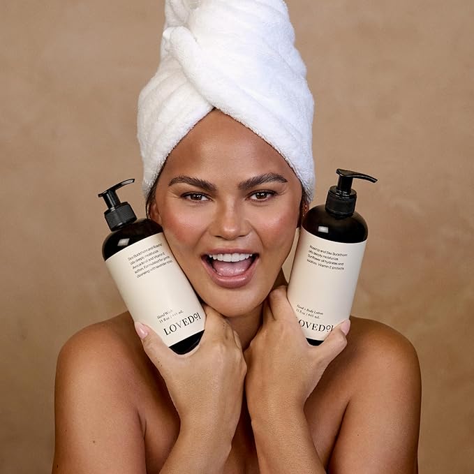 Loved01 Hand & Body Lotion, John Legend Skincare, Fragrance-Free, Daily Lightweight Cream, Formulated with Shea Butter & Vitamin E, 2-Pack (15 oz each)