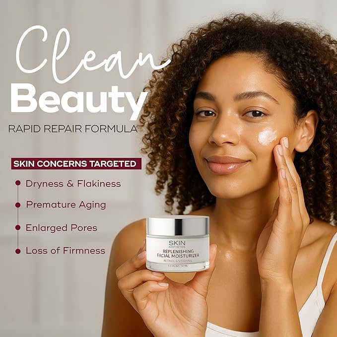 Retinol & Vitamin E Face Moisturizer - Repairs, Moisturizes, Fine Lines & Wrinkles Treatment - Anti-Aging - Dermatologist Tested Korean Skincare - Clean Beauty, Cruelty-Free - 1.69 oz