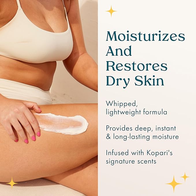 Kopari Ultra Restore Body Butter, Whipped Lightweight Formula, Hyaluronic Acid & Mango Seed Butter, Deep & Long-Lasting Moisture, Guava 7.7 oz