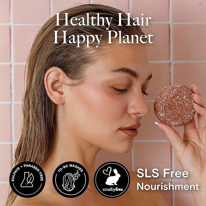Seek Bamboo - Polygonum Shampoo Bar – Natural Hair Darkening, Anti-Hair Loss & Scalp Care - Herbal Formula, SLS-Free, Plastic-Free, All-Natural Eco-Friendly Hair Care