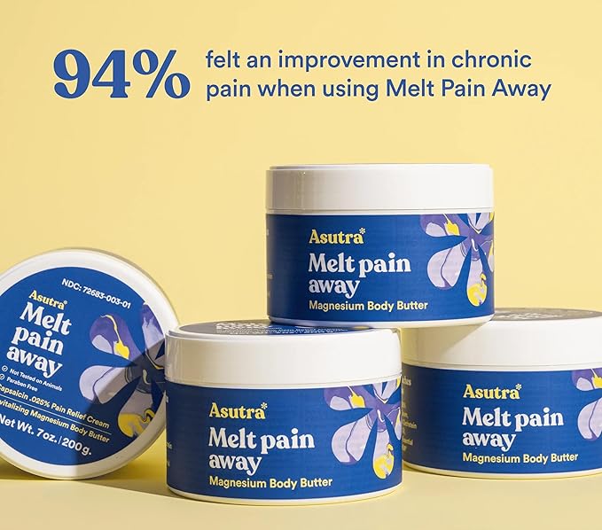 ASUTRA Magnesium Body Butter Lotion with Capsaicin, 7 oz - Warming Sensation, Temporary Relief from Muscle Discomfort and Soreness, Shea Butter & Almond Oil Moisturizer, Premium-Quality Magnesium