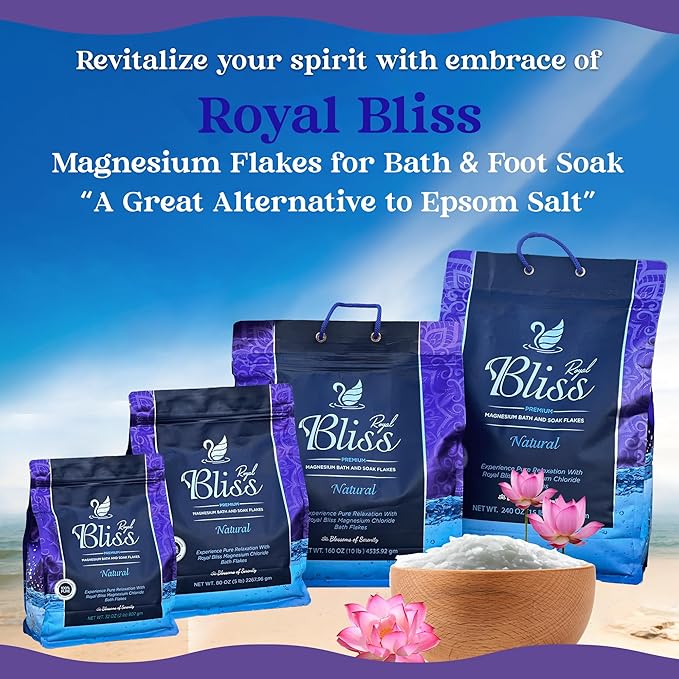 Magnesium Bath & Foot Soak | Salt Flake 15 LB (240 OZ), Super Value Pack | Natural Salts for Relaxation, Wellness & Muscle Relief, Soaking, Recovery & Stress Relief - 15 LB (240 OZ)