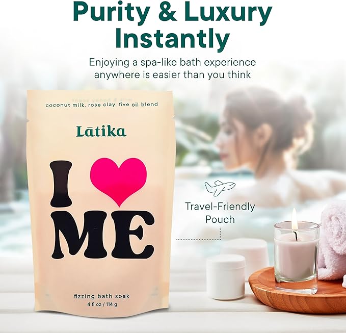 Soak Set of 3 - I Heart Me Bath Soaks with Oats, Milk & Honey for Self-Love & Self-Care – for Relaxation, Muscle Recovery & Skin Nourishment – Stress Relief Soaking Salts