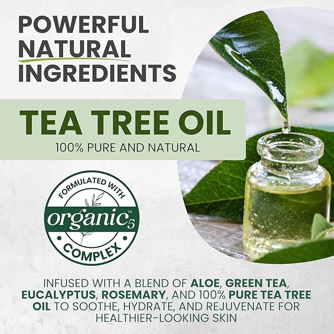 Tea Tree Oil Foot & Body Soap for Deep Cleansing, Anti Itch Body Wash, Fights Body Odor, Soothes Jock Itch, Athlete's Foot, Ringworm & Acne-Prone Skin.