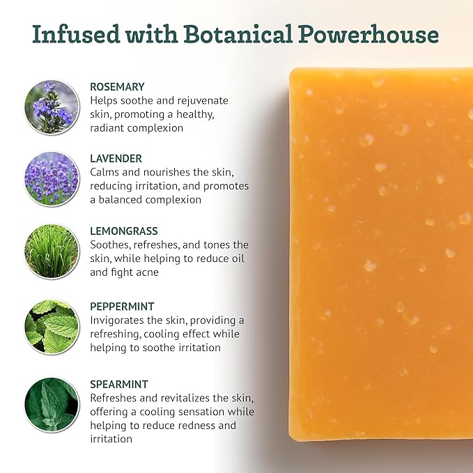 Southern Natural Goat Milk Soap Bar - 3 Pack Essential Oil Blend - For Dry Sensitive Skin. Natural Handmade Face & Body Soap For Men & Women.