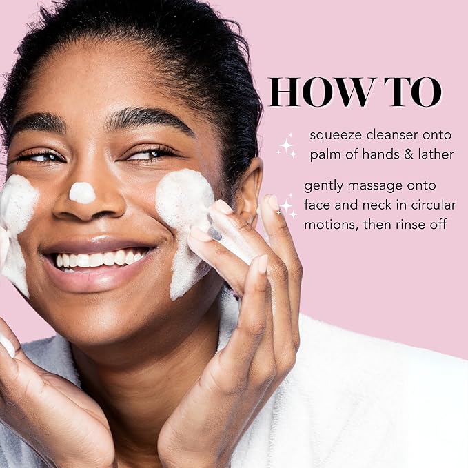 Saturday Skin Face Cleanser Hydrating Foam Cleanser Natural ingredients Anti-aging | Makeup Remover and Face Wash | Fragrance Free Ideal for Sensitive, Dry Skin Korean Skincare