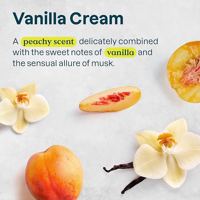 ATTITUDE Body Cream for Sensitive Skin with Oat, EWG Verified, Dermatologically Tested, Vegan, Vanilla Cream Scent, 8 Fl Oz