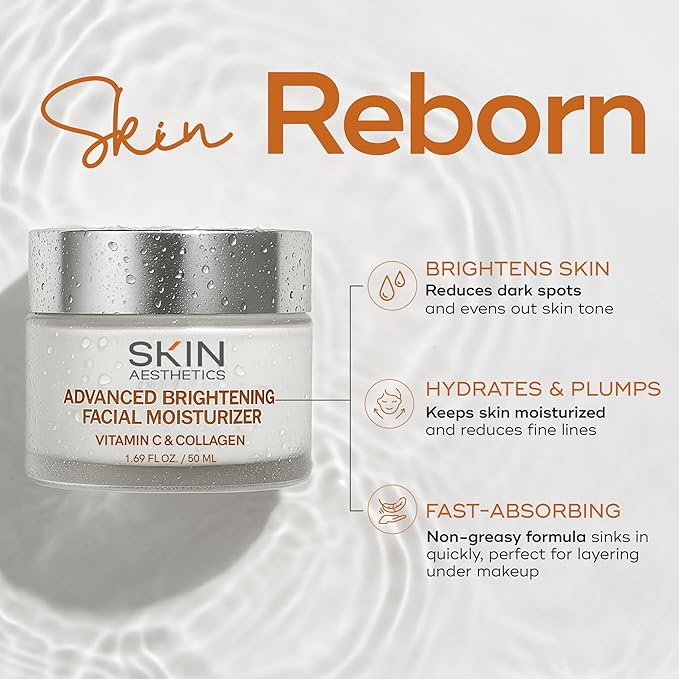 Vitamin C & Collagen Face Moisturizer - Anti-Aging, Hydrating, Fine Lines & Wrinkles, Brightening - Dermatologist Tested Korean Skincare - Clean Beauty, Cruelty-Free - 1.69 oz