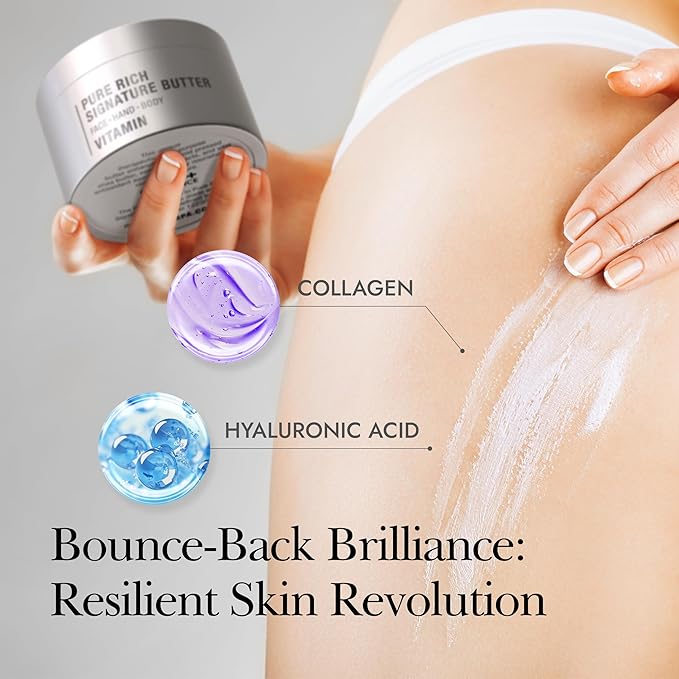 THERAPISPA Rejuvenating Body Butter – Revitalizing Body Cream with Shea Butter, Ceramides, Collagen & Vitamin B5 to Smooth & Strengthen Dry, Dull Skin (Vitamin, 7.0 fl oz)