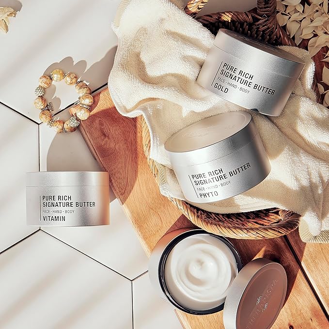 THERAPISPA Moisturizing Body Butter – Rich Body Cream with Shea Butter, Ceramides, Collagen & Vitamin B5 to Repair & Soften Dry, Cracked Skin (Gold, 7.0 fl oz)